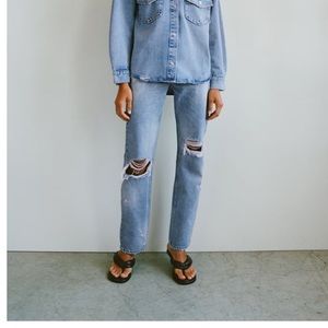 Blue Ripped Zara Jeans